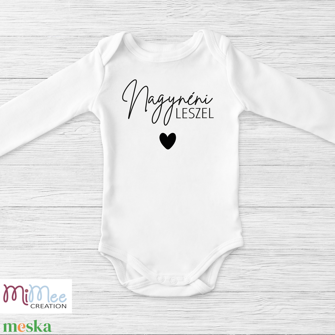 Nagynéni/nagybácsi leszel baba érkezést bejelentő body - ruha & divat - babaruha & gyerekruha - body - Meska.hu