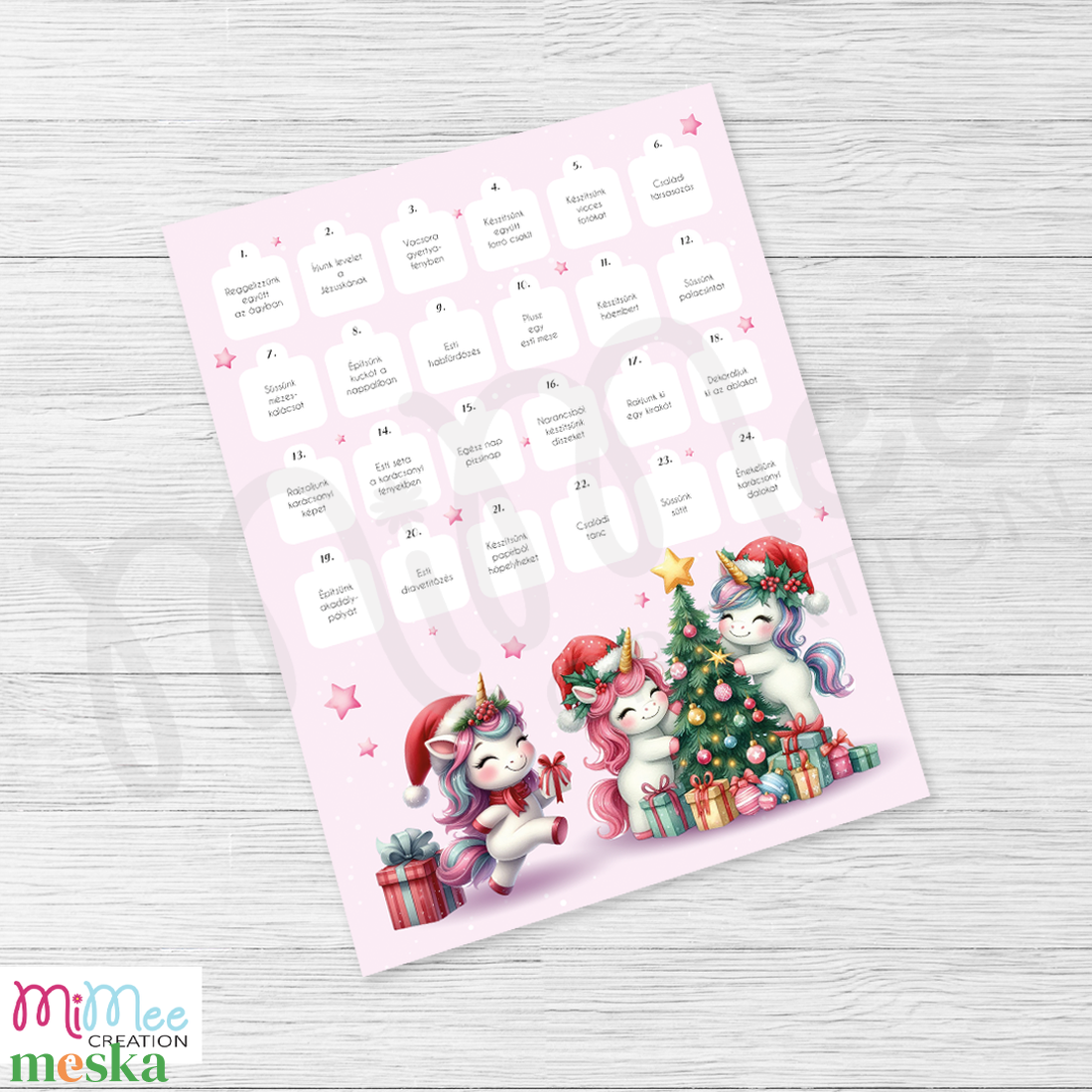 Unikornisos adventi élmény naptár gyerekeknek, felnőtteknek, családoknak - karácsony - mikulás - mikulás ajándékok - Meska.hu Unikornisos adventi élmény naptár gyerekeknek, felnőtteknek, családoknak - karácsony - mikulás - mikulás ajándékok - Meska.hu