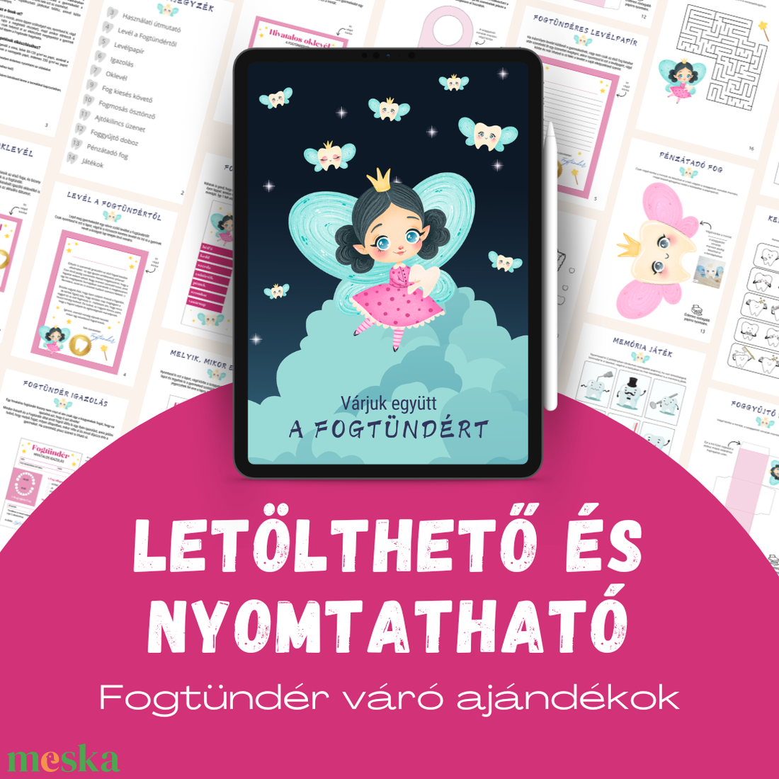 Fogtündér váró e-book - otthon nyomtatható pdf formátumban - otthon & életmód - tárolás & rendszerezés - doboz - Meska.hu