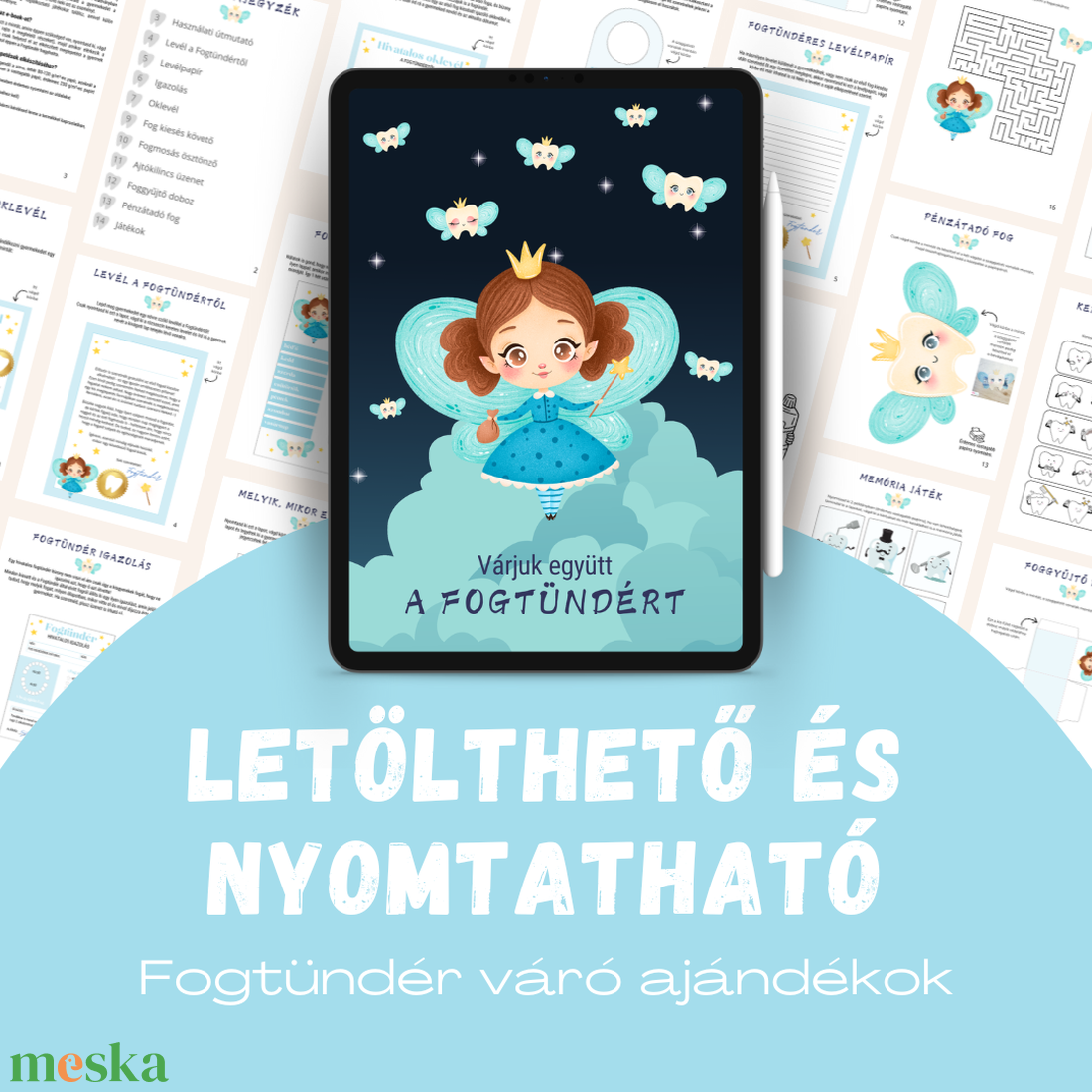 Fogtündér váró e-book - otthon nyomtatható pdf formátumban - otthon & életmód - tárolás & rendszerezés - doboz - Meska.hu