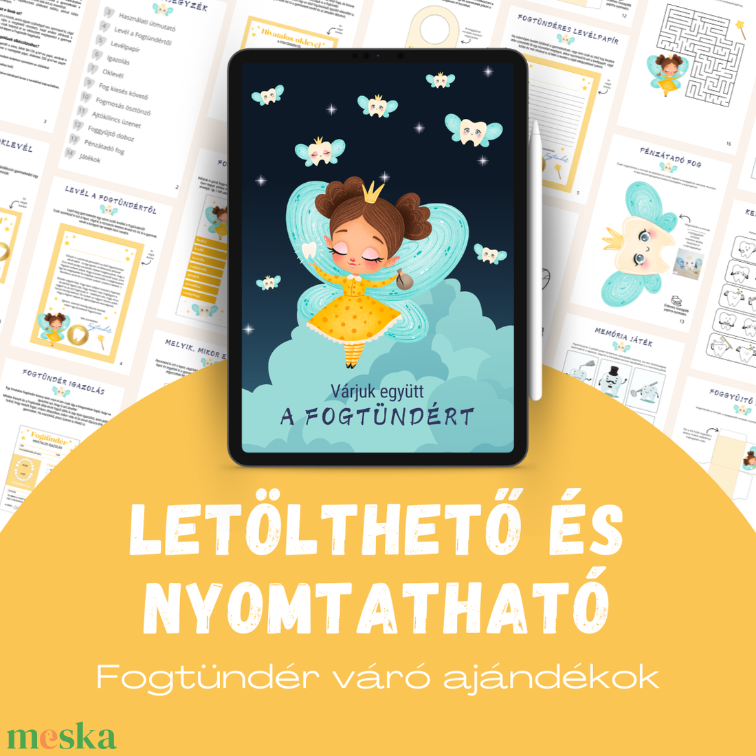 Fogtündér váró e-book - otthon nyomtatható pdf formátumban - otthon & életmód - tárolás & rendszerezés - doboz - Meska.hu