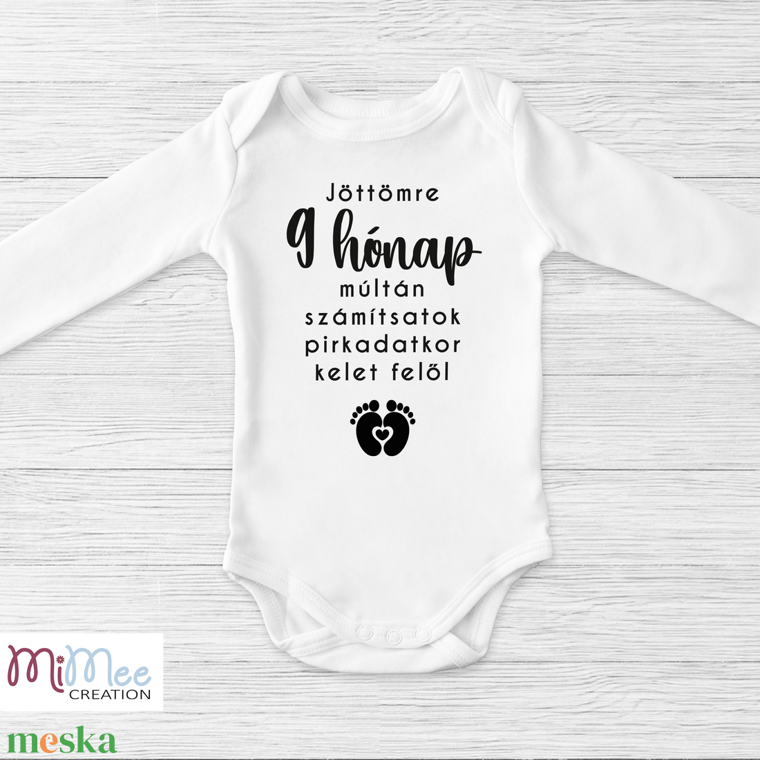 Jöttömre 9 hónap múltán - baba érkezést bejelentő body - ruha & divat - babaruha & gyerekruha - body - Meska.hu Jöttömre 9 hónap múltán - baba érkezést bejelentő body - ruha & divat - babaruha & gyerekruha - body - Meska.hu