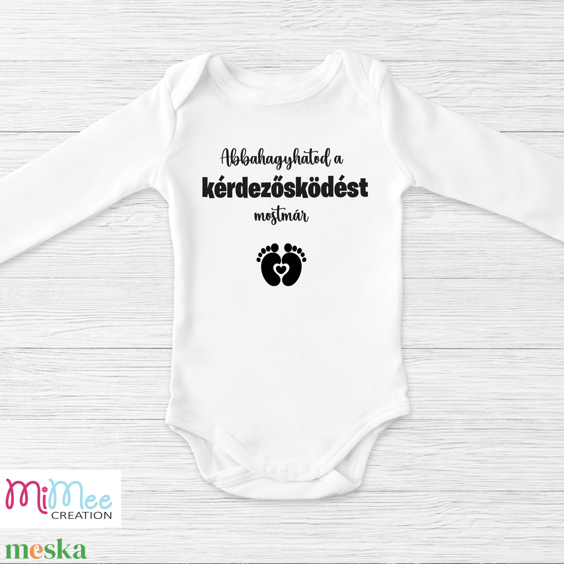 Abbahagyhatod a kérdezősködést - baba bejelentő body vicces felirattal - ruha & divat - babaruha & gyerekruha - body - Meska.hu