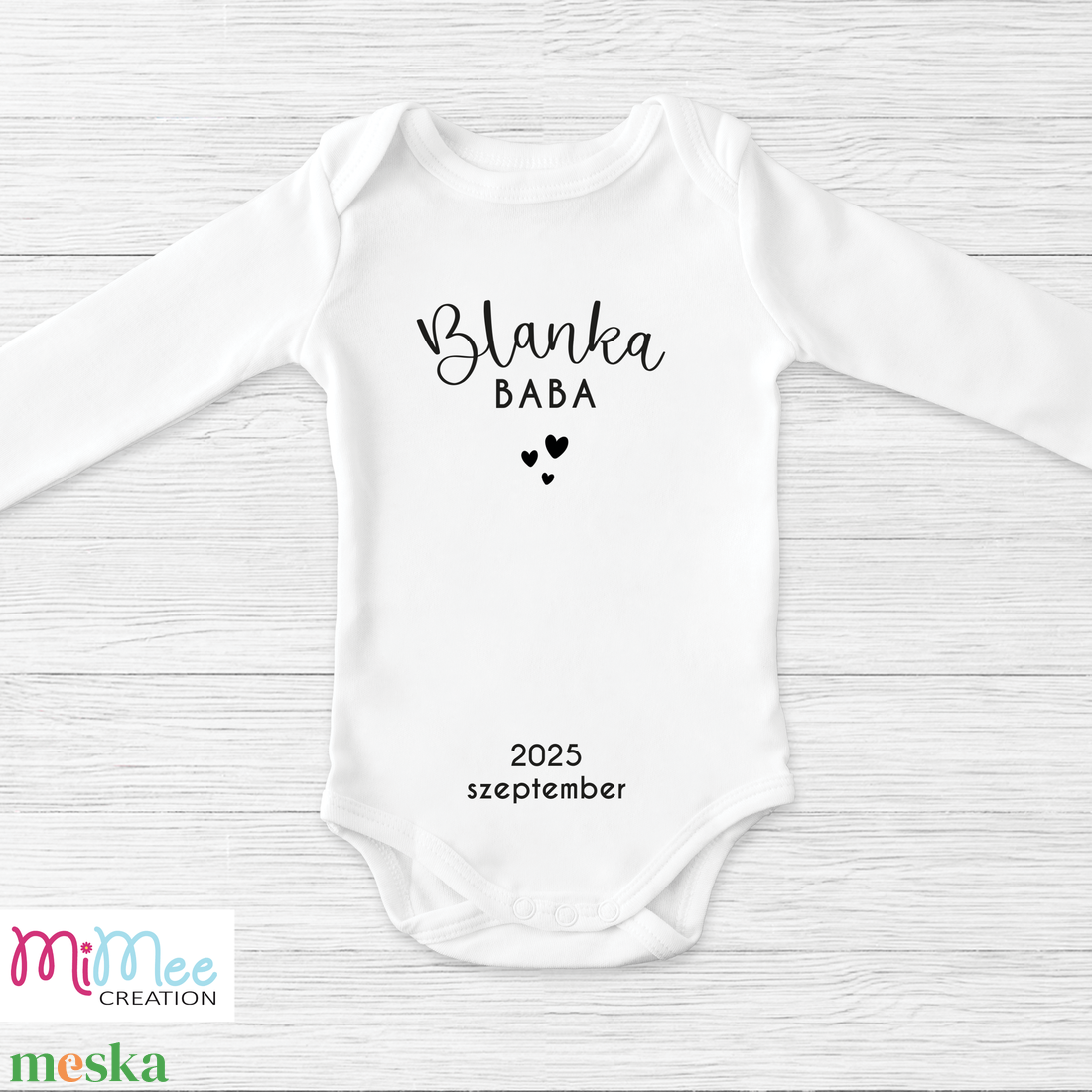 Baba neves baba bejelentő body, feliratos baba body - baba - mama - babaruházat - baba body - Meska.hu