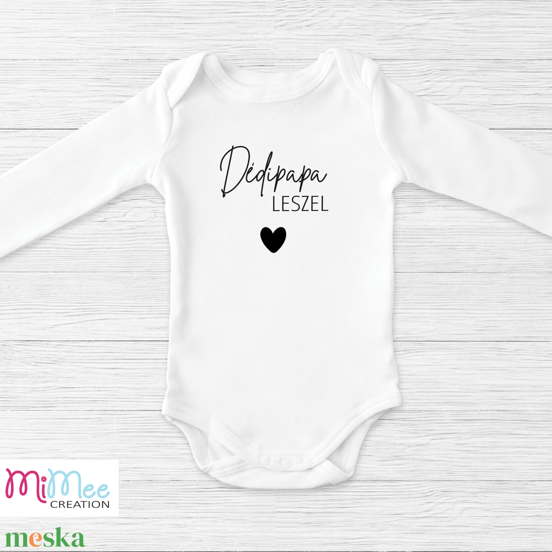 Dédszülős baba érkezést bejelentő, baba bejelentő body - ruha & divat - babaruha & gyerekruha - body - Meska.hu