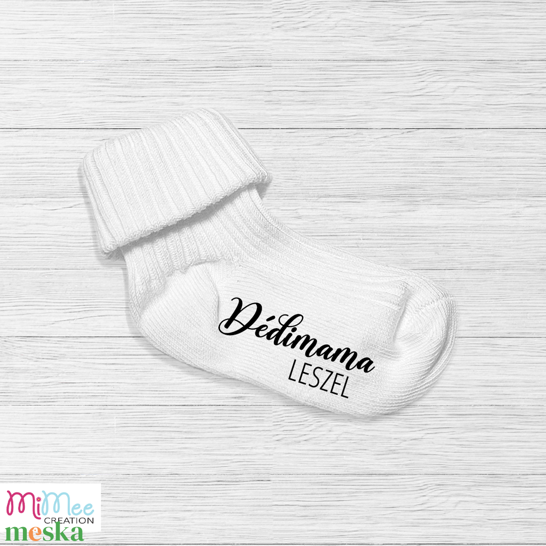 Baba bejelentő zokni leendő dédszülőknek, bababejelentő kis zokni - ruha & divat - babaruha & gyerekruha - babafotózási ruha és kellék - Meska.hu
