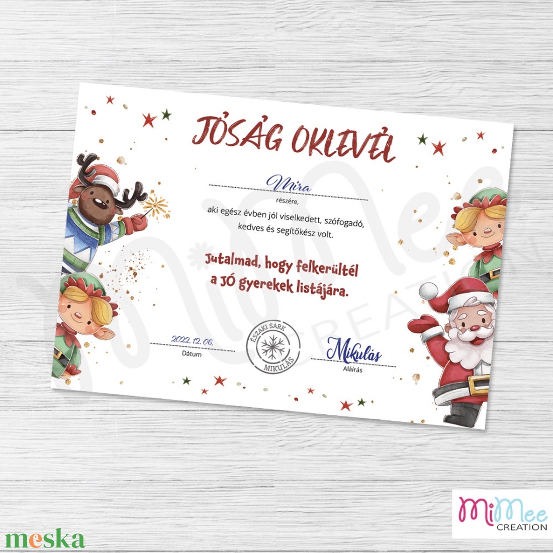 Jóság oklevél a Mikulástól - integető Mikulásos grafikával - karácsony - mikulás - mikulás ajándékok - Meska.hu Jóság oklevél a Mikulástól - integető Mikulásos grafikával - karácsony - mikulás - mikulás ajándékok - Meska.hu