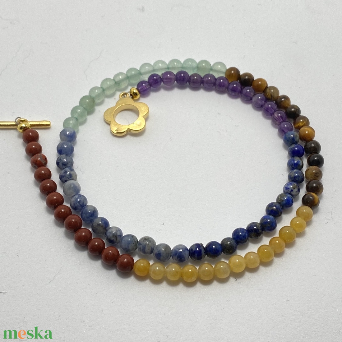 Hét színű chakra nyakék - ékszer - nyaklánc - gyöngyös nyaklánc - Meska.hu Hét színű chakra nyakék - ékszer - nyaklánc - gyöngyös nyaklánc - Meska.hu