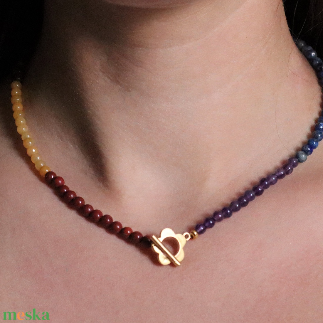 Hét színű chakra nyakék - ékszer - nyaklánc - gyöngyös nyaklánc - Meska.hu Hét színű chakra nyakék - ékszer - nyaklánc - gyöngyös nyaklánc - Meska.hu