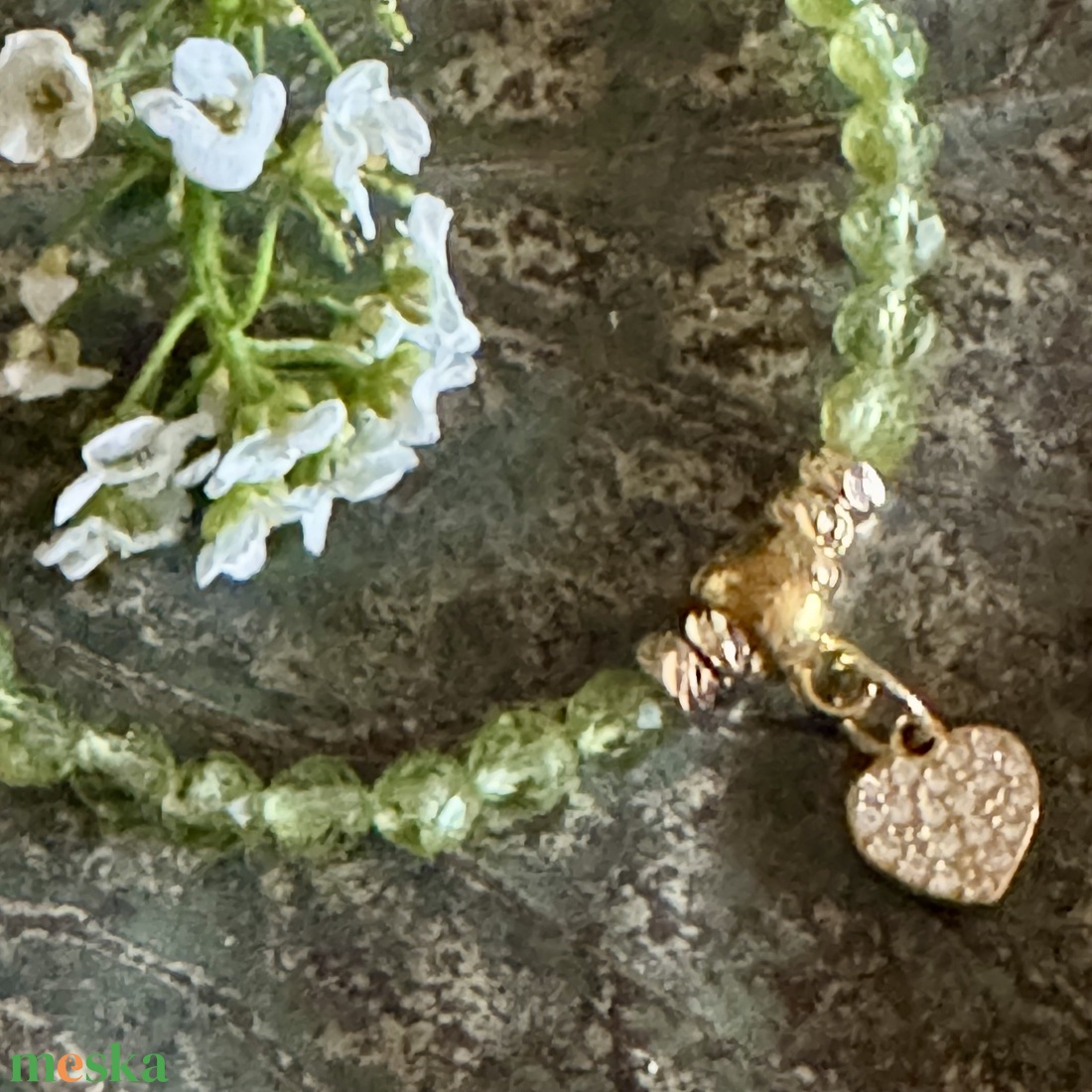 Peridot nyakék szív medállal - ékszer - ékszerszett - Meska.hu Peridot nyakék szív medállal - ékszer - ékszerszett - Meska.hu