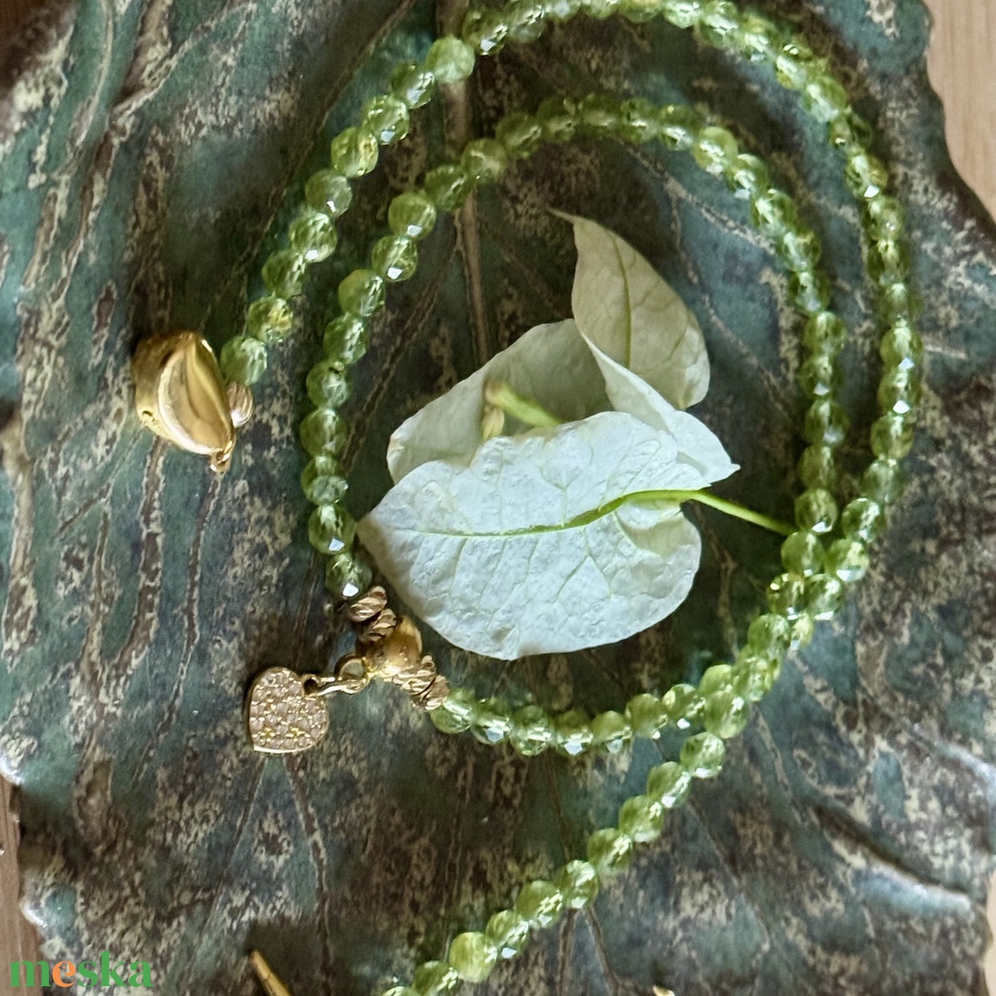 Peridot nyakék szív medállal - ékszer - ékszerszett - Meska.hu Peridot nyakék szív medállal - ékszer - ékszerszett - Meska.hu