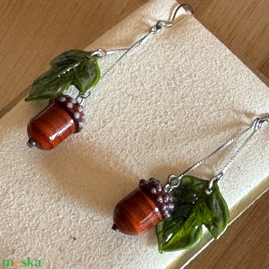 Makkos ezüst fülbevaló - ékszer - fülbevaló - lógó fülbevaló - Meska.hu