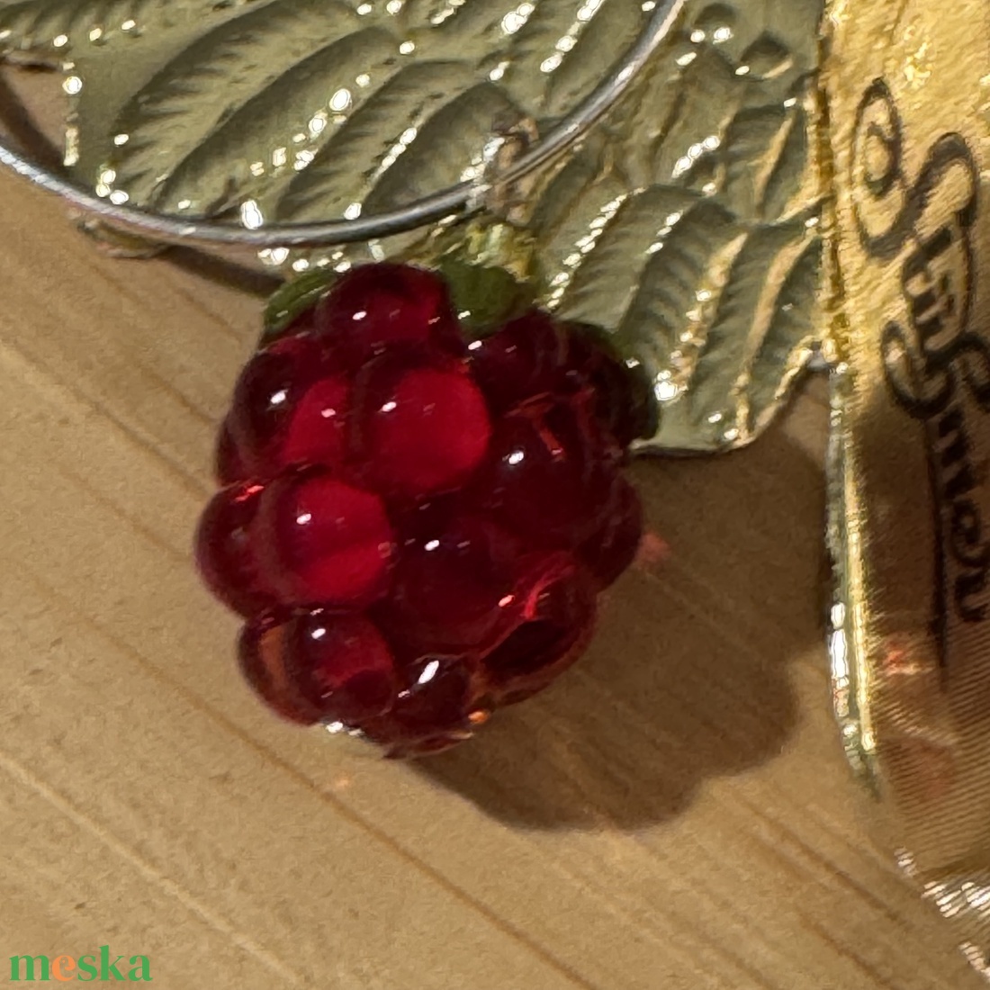 Málnás fülbevaló - ékszer - fülbevaló - karika fülbevaló - Meska.hu