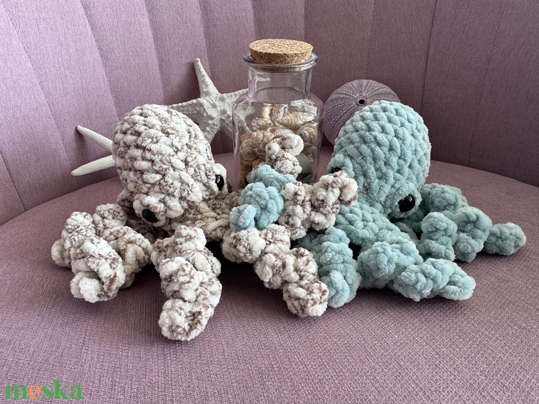 Horgolt puha polip - játék & sport - plüssállat & játékfigura - polip, medúza - Meska.hu