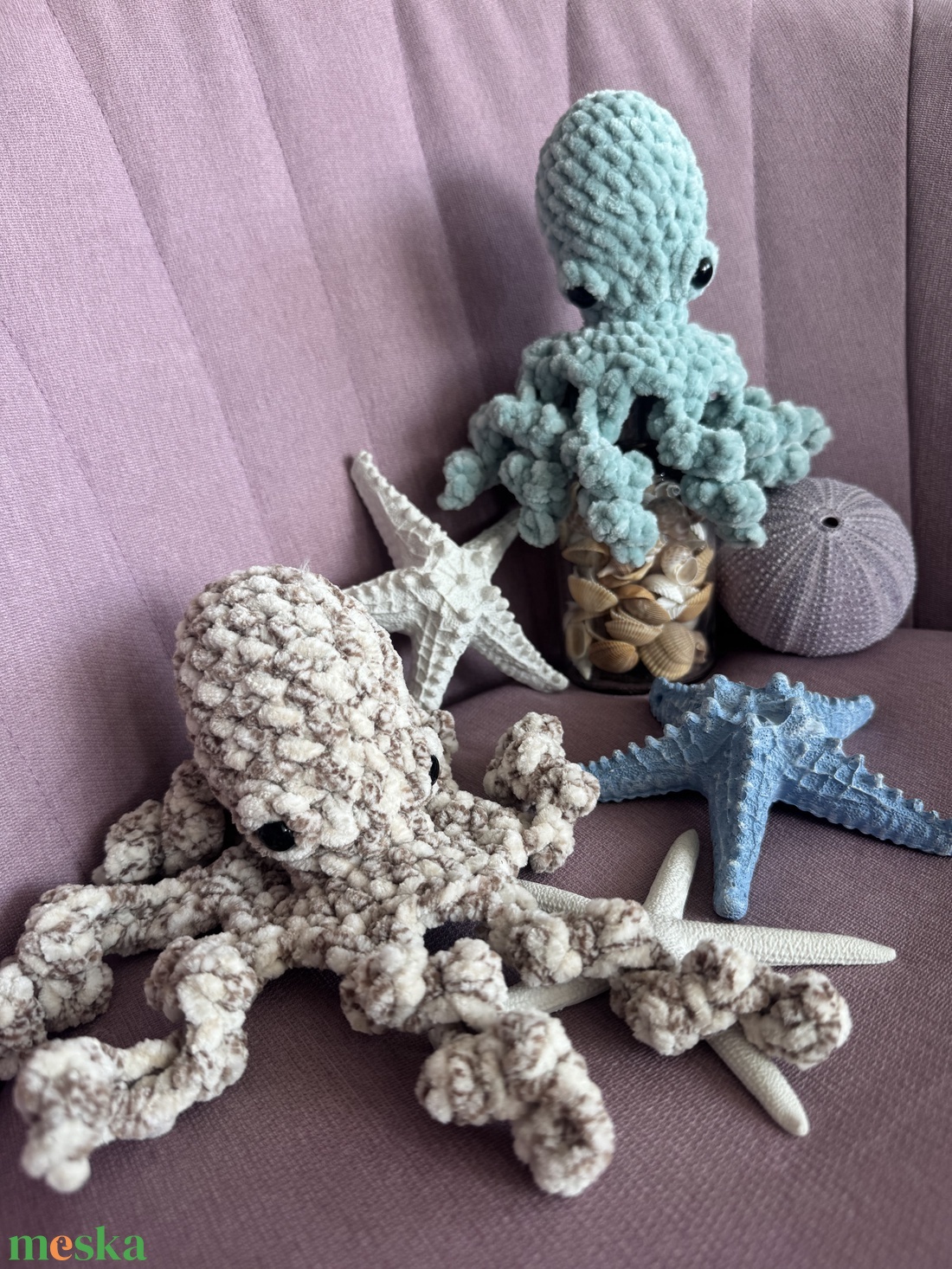 Horgolt puha polip - játék & sport - plüssállat & játékfigura - polip, medúza - Meska.hu
