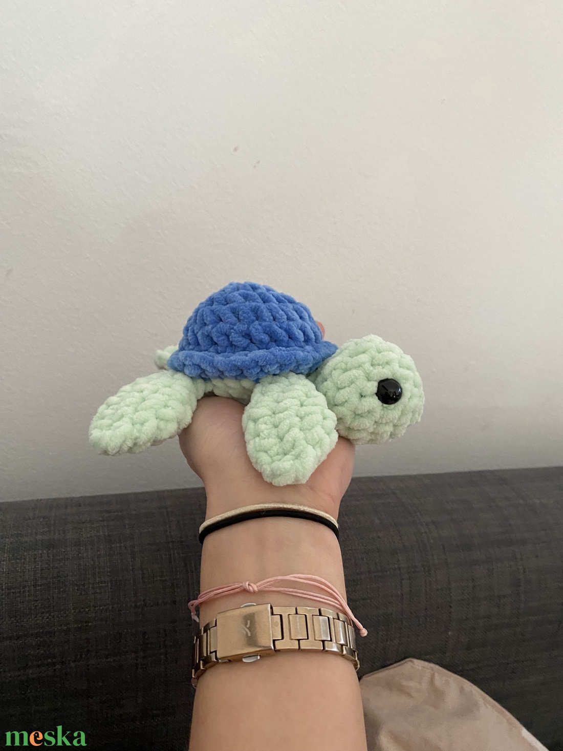 Horgolt teknős béka  - játék & sport - plüssállat & játékfigura - teknős - Meska.hu