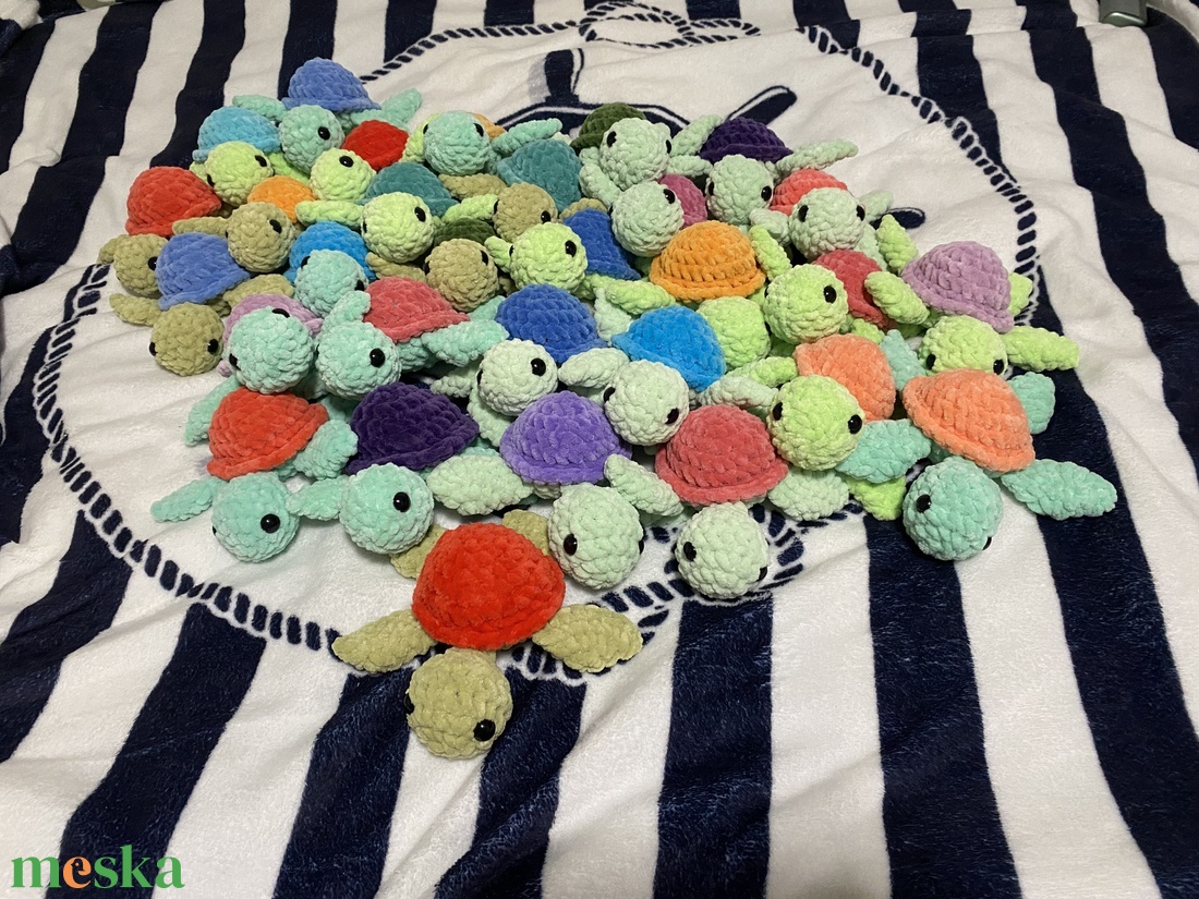 Horgolt teknős béka  - játék & sport - plüssállat & játékfigura - teknős - Meska.hu