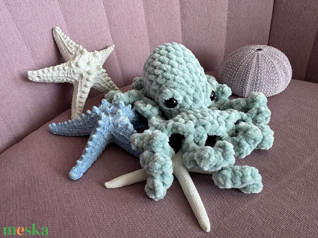 Horgolt puha polip - játék & sport - plüssállat & játékfigura - polip, medúza - Meska.hu