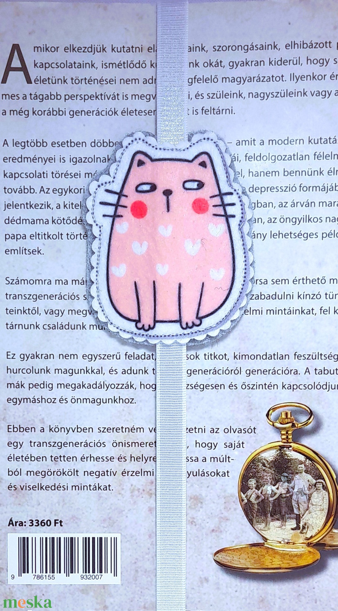 Kedves cica könyvjelző 1. - könyv & zene - könyvjelző - Meska.hu