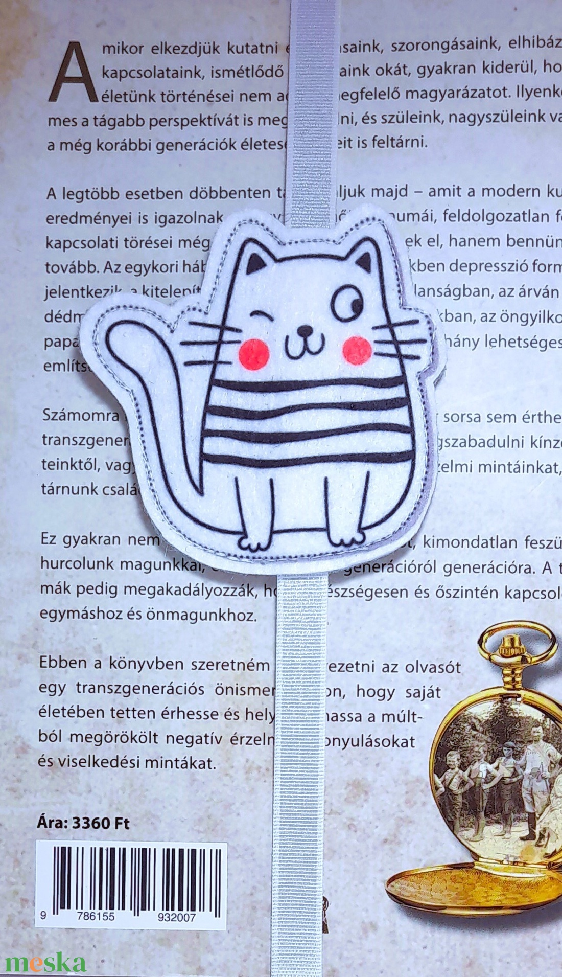 Kedves cica könyvjelző 4. - könyv & zene - könyvjelző - Meska.hu