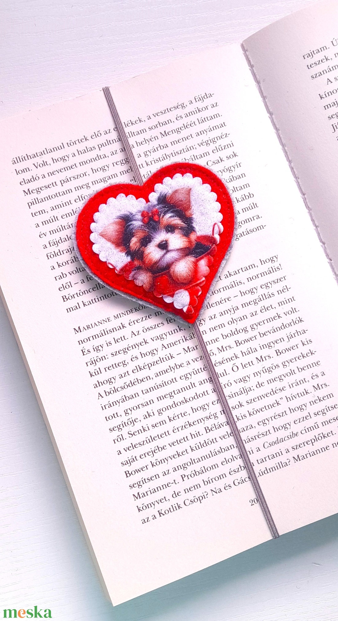 Yorki könyvjelző - könyv & zene - könyvjelző - Meska.hu