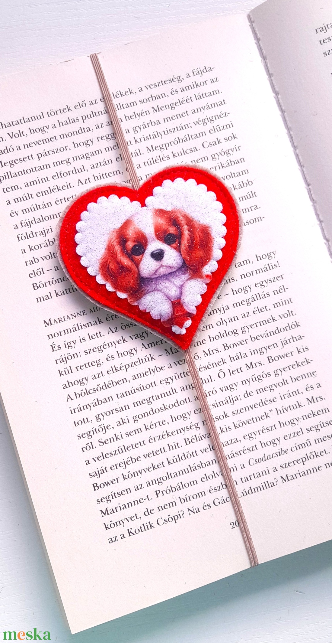 Spániel könyvjelző  - könyv & zene - könyvjelző - Meska.hu