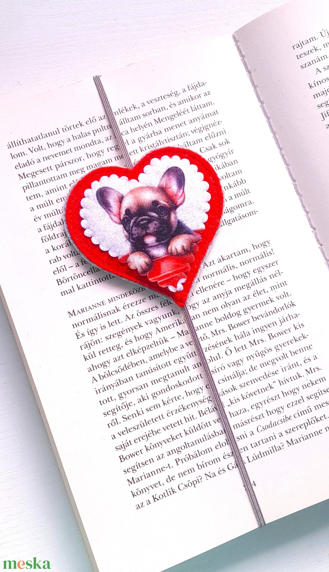 Francia bulldog könyvjelző  - könyv & zene - könyvjelző - Meska.hu