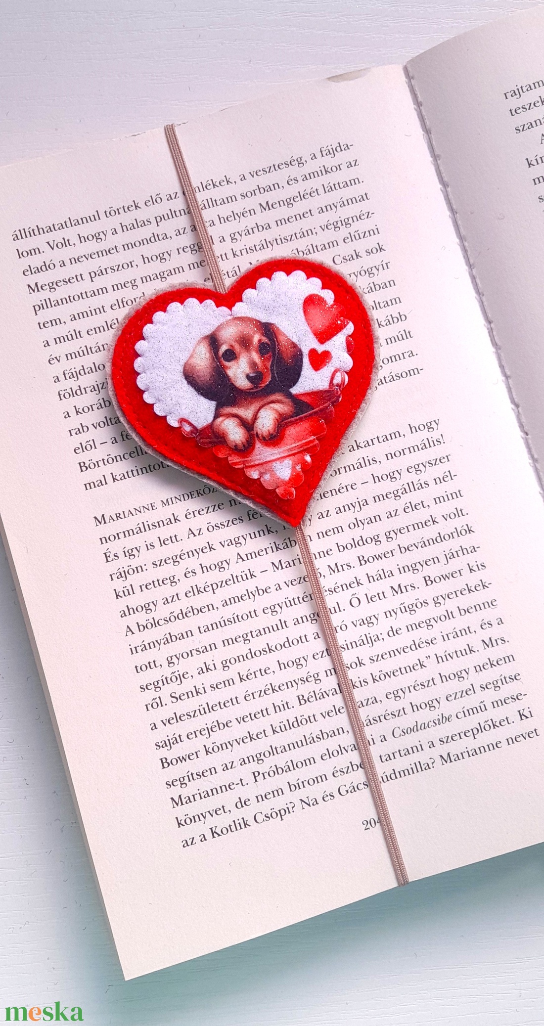 Tacskó könyvjelző  - könyv & zene - könyvjelző - Meska.hu