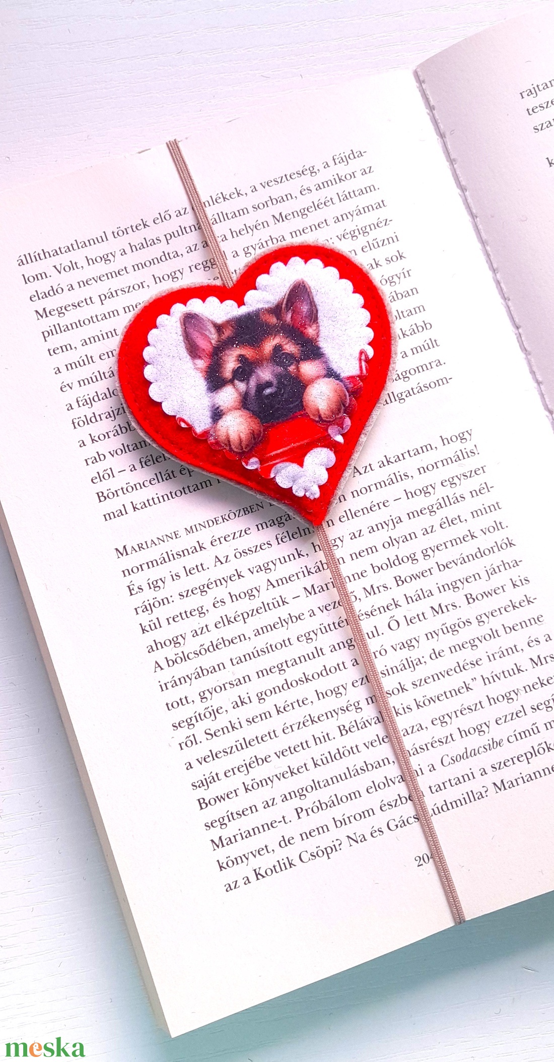 Németjuhász könyvjelző - könyv & zene - könyvjelző - Meska.hu