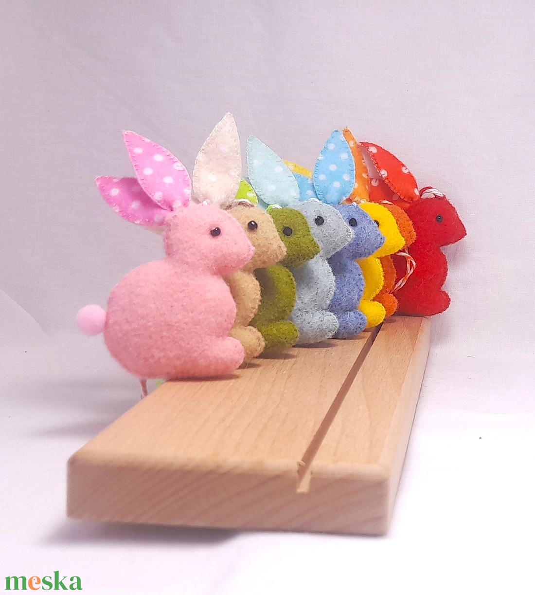 Pöttyösfülü húsvéti nyuszik. - otthon & életmód - dekoráció - fali és függő dekoráció - függődísz - Meska.hu