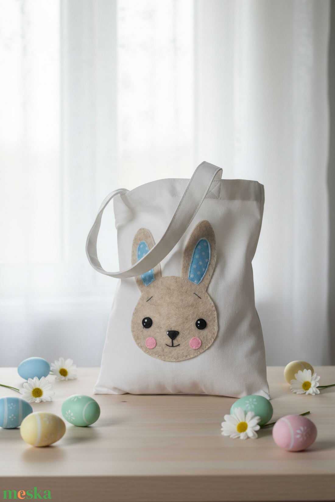 Húsvéti Nyuszis ajándékgyűjtő táska.2. - táska & tok - bevásárlás & shopper táska - shopper, textiltáska, szatyor - Meska.hu