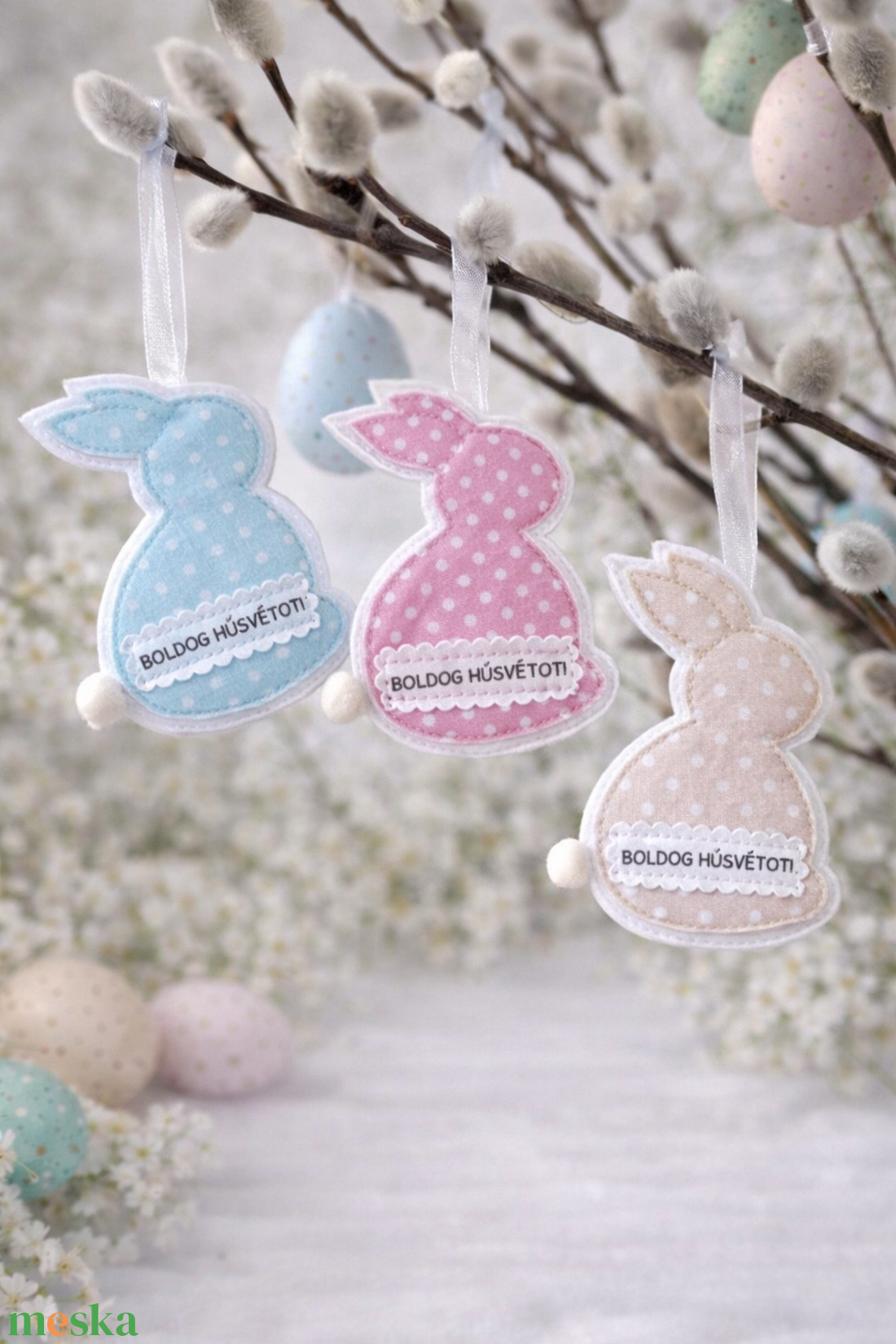 Húsvéti vidám függődíszek. - otthon & életmód - dekoráció - fali és függő dekoráció - függődísz - Meska.hu