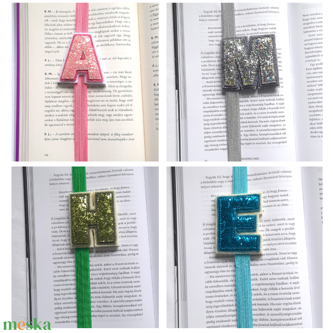 Könyvjelző kezdőbetűvel. - könyv & zene - könyvjelző - Meska.hu