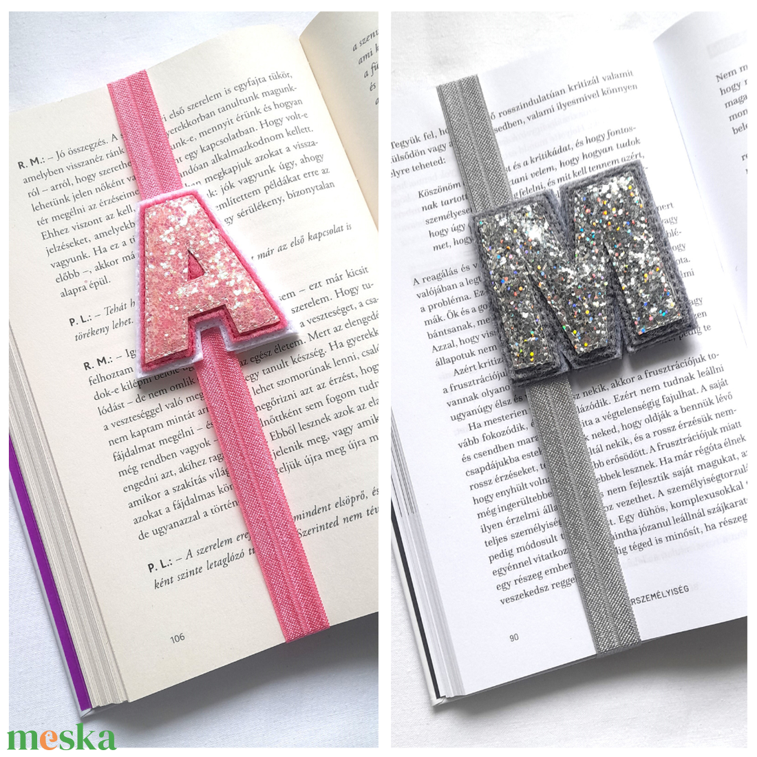 Könyvjelző kezdőbetűvel. - könyv & zene - könyvjelző - Meska.hu