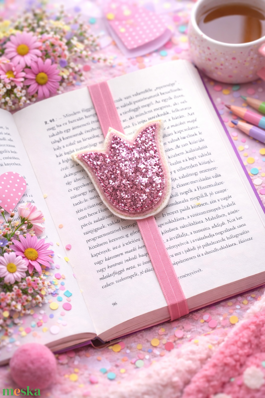 Tulipán Könyvjelző . - könyv & zene - könyvjelző - Meska.hu