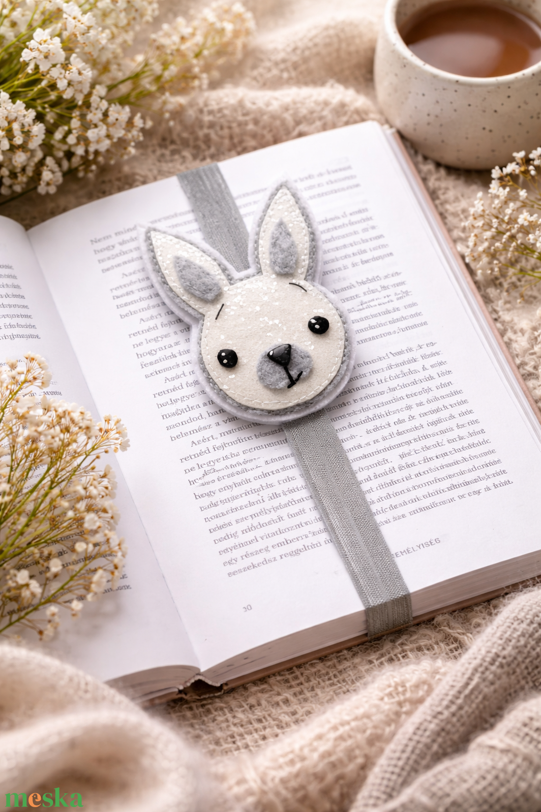 Nyuszi Könyvjelző . - könyv & zene - könyvjelző - Meska.hu