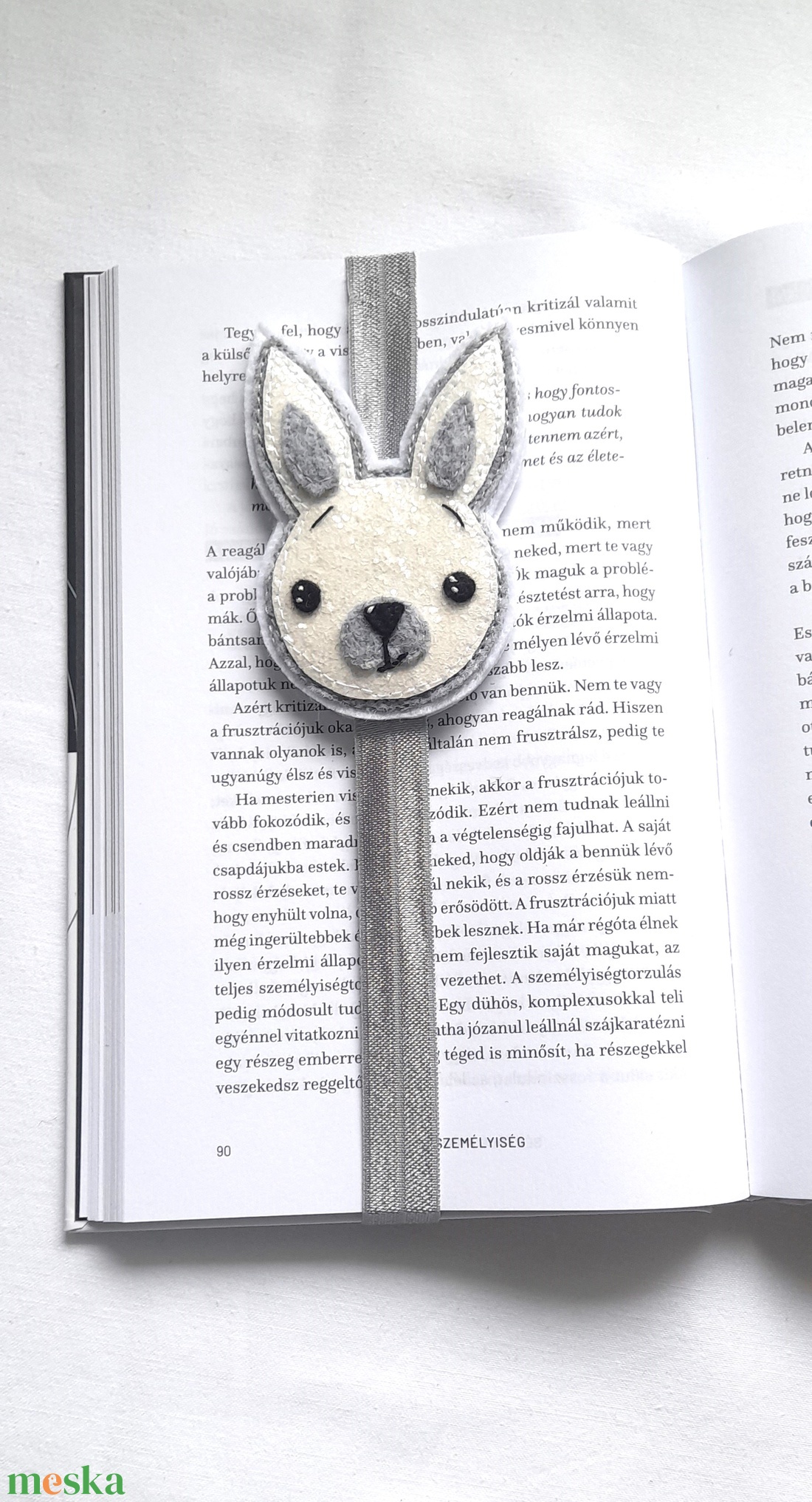 Nyuszi Könyvjelző . - könyv & zene - könyvjelző - Meska.hu