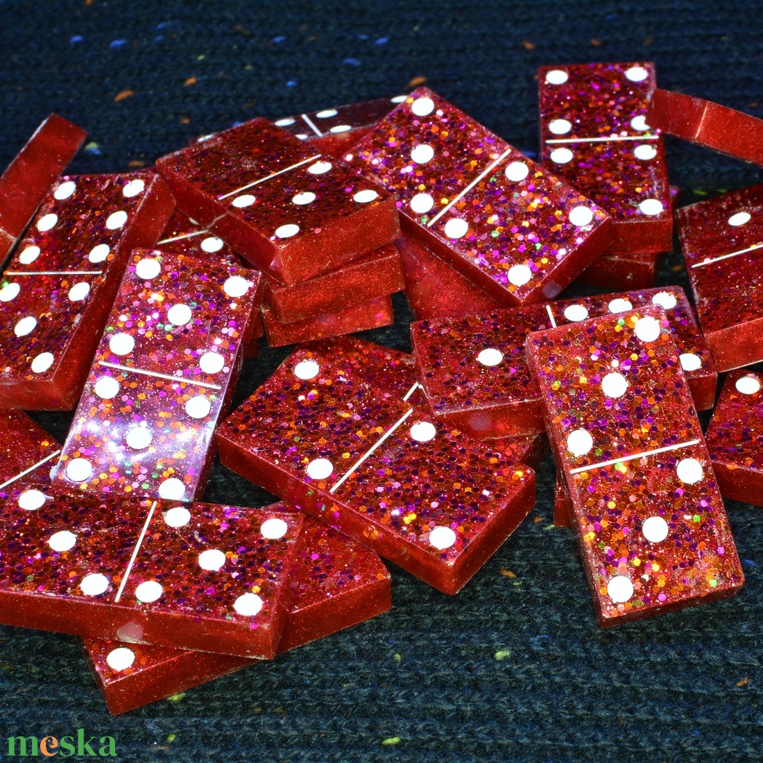 Epoxi dominó készlet - játék & sport - táblajáték és kártyajáték - dominó - Meska.hu