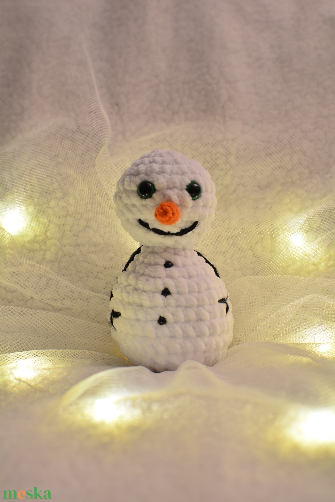 Amigurumi hóember - karácsony - karácsonyi lakásdekoráció - karácsonyi manók, figurák - Meska.hu