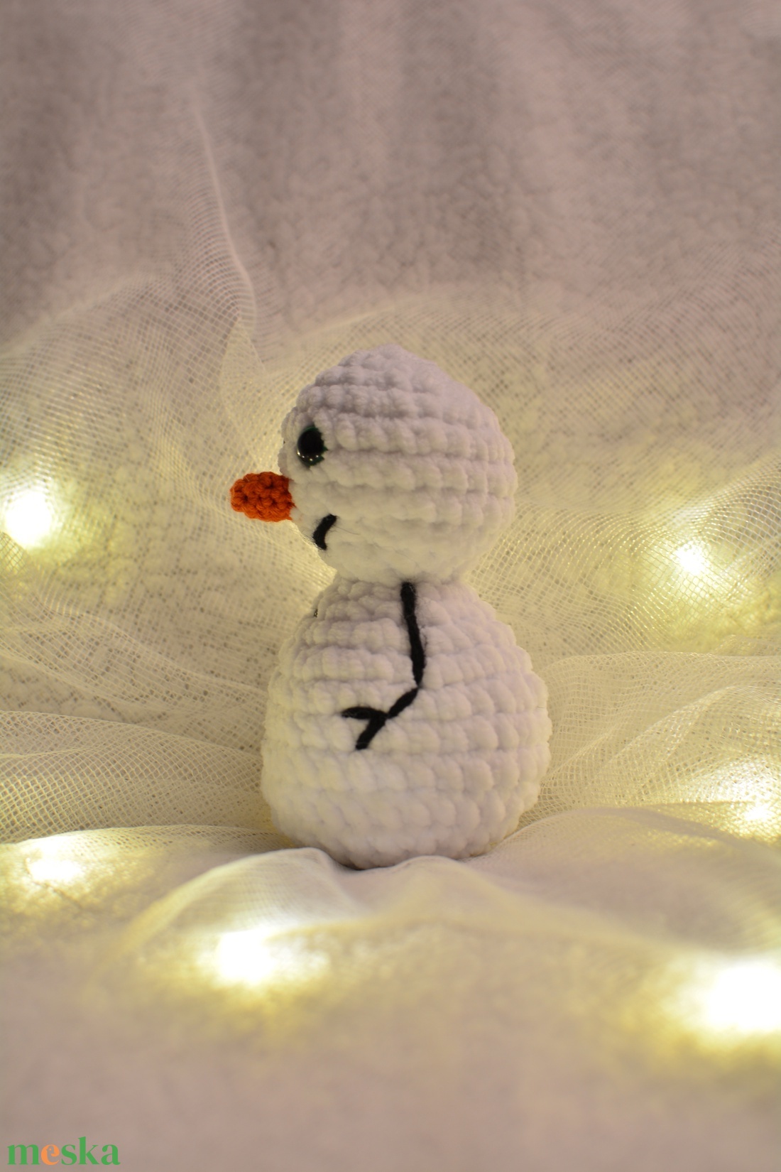 Amigurumi hóember - karácsony - karácsonyi lakásdekoráció - karácsonyi manók, figurák - Meska.hu