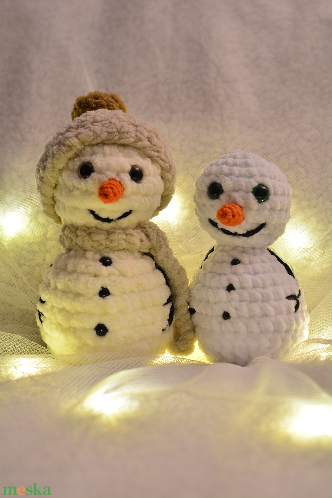 Amigurumi hóember - karácsony - karácsonyi lakásdekoráció - karácsonyi manók, figurák - Meska.hu