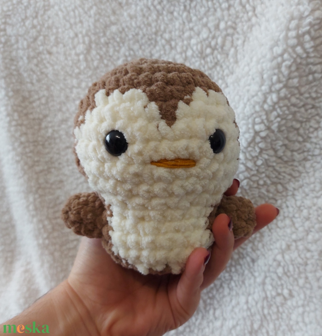 Amigurumi plüss pingvin - karácsony - karácsonyi lakásdekoráció - karácsonyi manók, figurák - Meska.hu