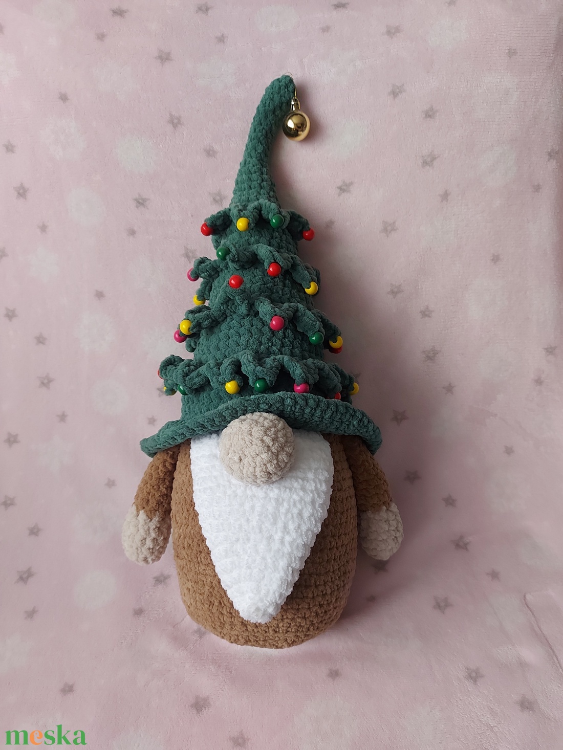 Óriás karácsonyfa plüss manó - karácsony - karácsonyi lakásdekoráció - karácsonyi manók, figurák - Meska.hu