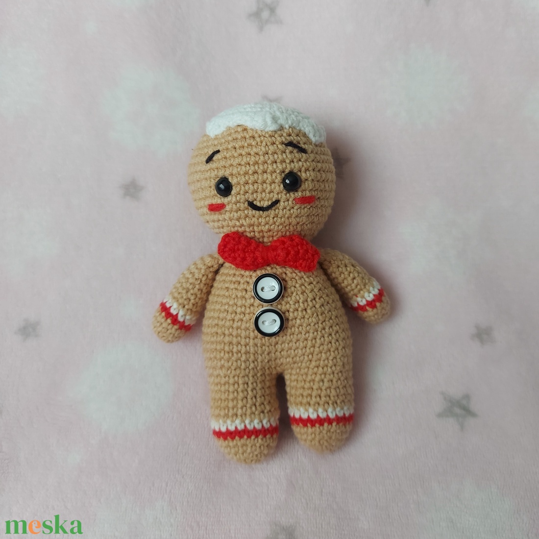 Horgolt mézi - karácsony - karácsonyi lakásdekoráció - karácsonyi manók, figurák - Meska.hu