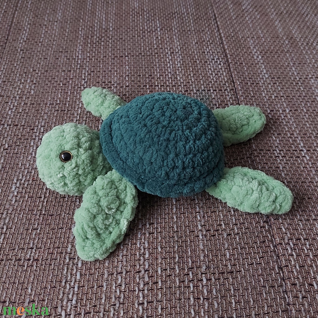 Amigurumi plüss teknősbéka - játék & sport - plüssállat & játékfigura - béka - Meska.hu