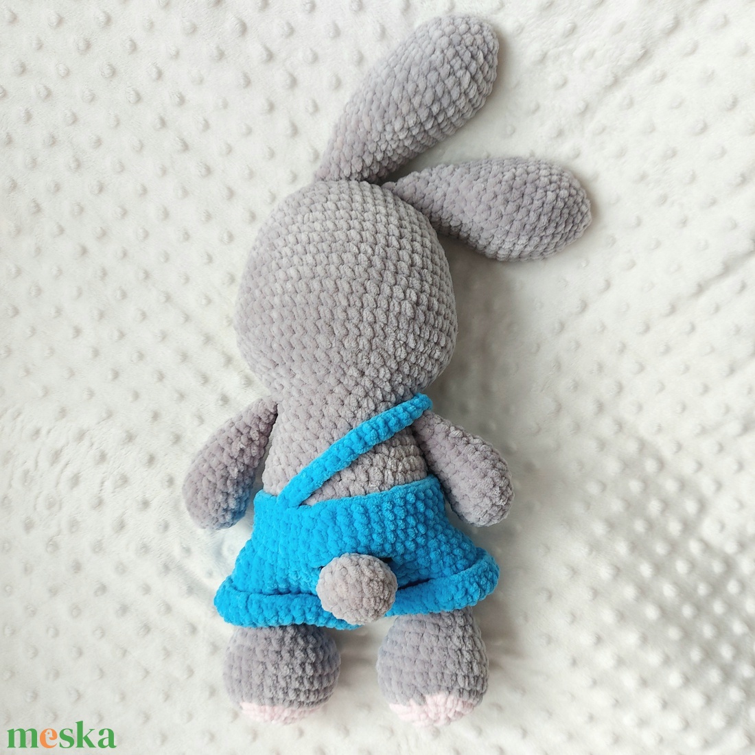 Horgolt nadrágos nyuszifiú - játék & sport - plüssállat & játékfigura - nyuszi - Meska.hu