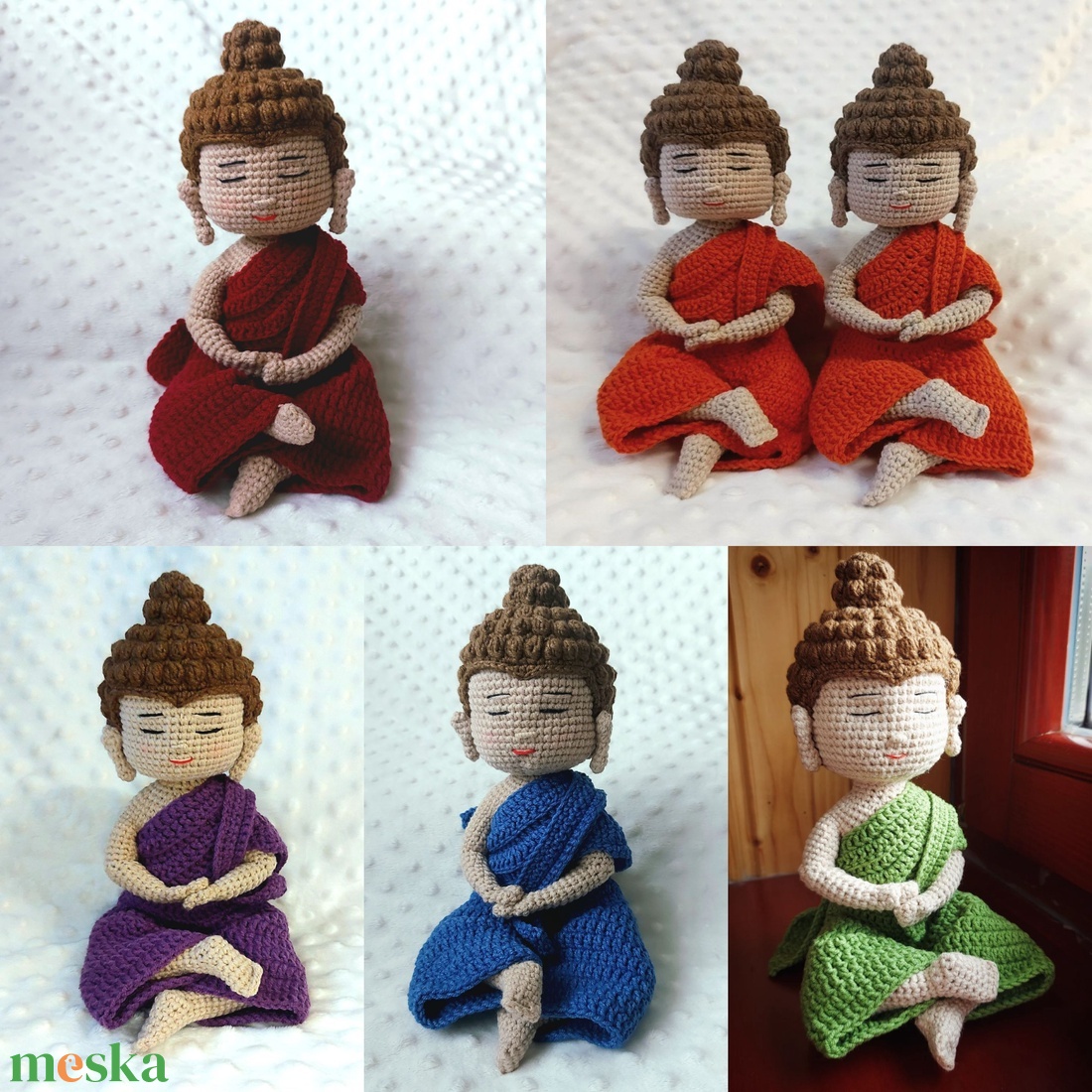 Horgolt Buddha figura - otthon & életmód - dekoráció - dekoratív figurák és szobrok - Meska.hu