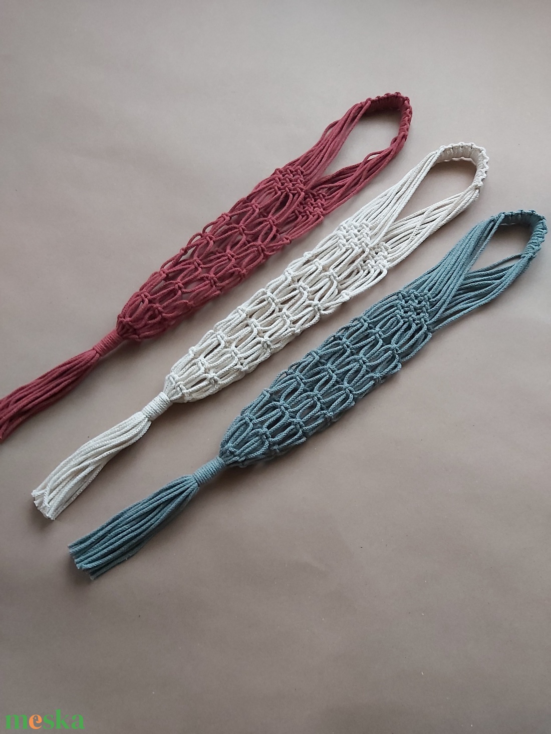 Makramé italtartó - otthon & életmód - konyhafelszerelés, tálalás - tálalás - bortartó - Meska.hu