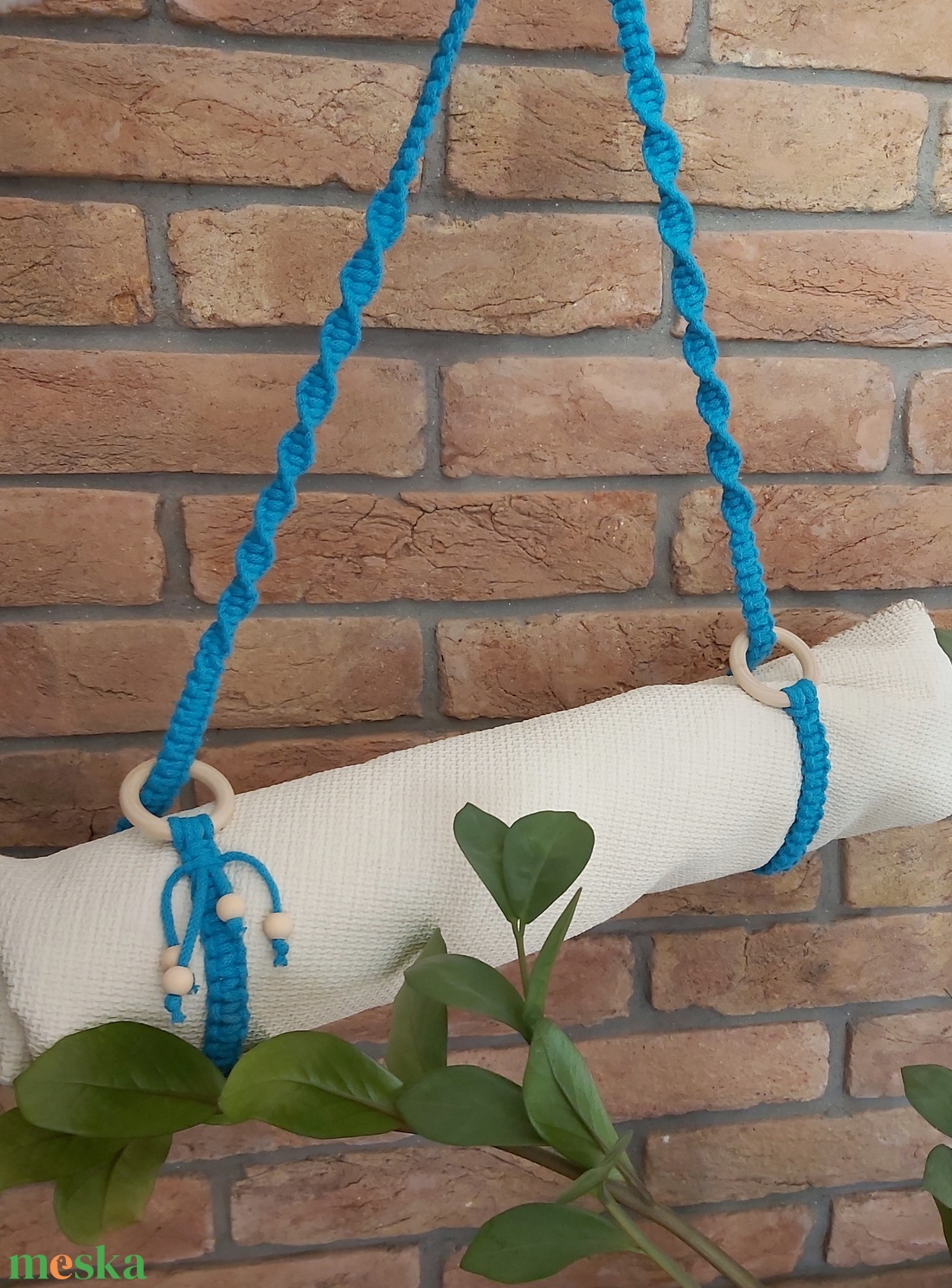 Makramé jóga matrac tartó - játék & sport - sport és kikapcsolódás - jóga, pilates, torna - jógatáska - Meska.hu