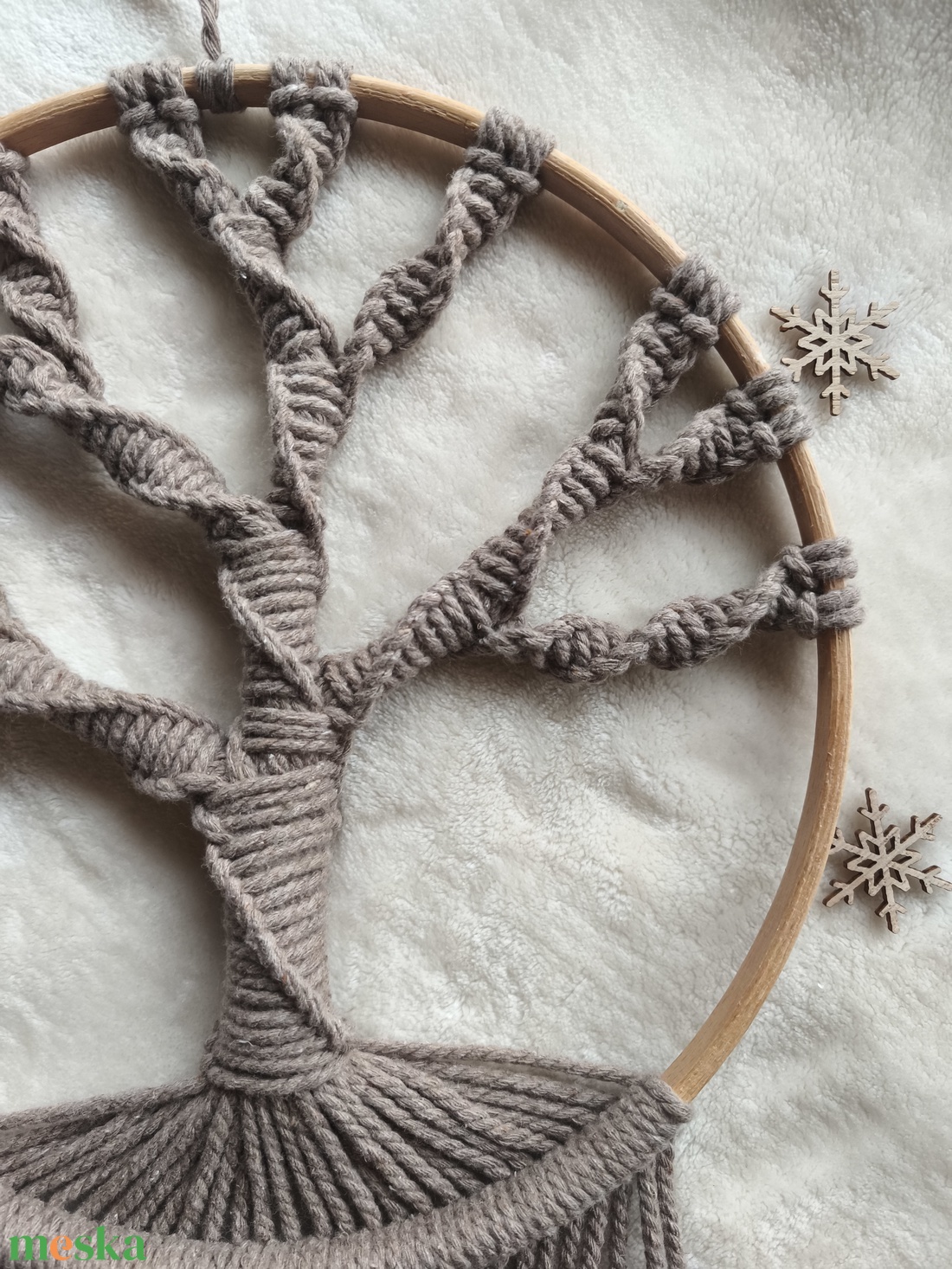 Makramé csavart életfa - otthon & életmód - dekoráció - fali és függő dekoráció - függődísz - Meska.hu